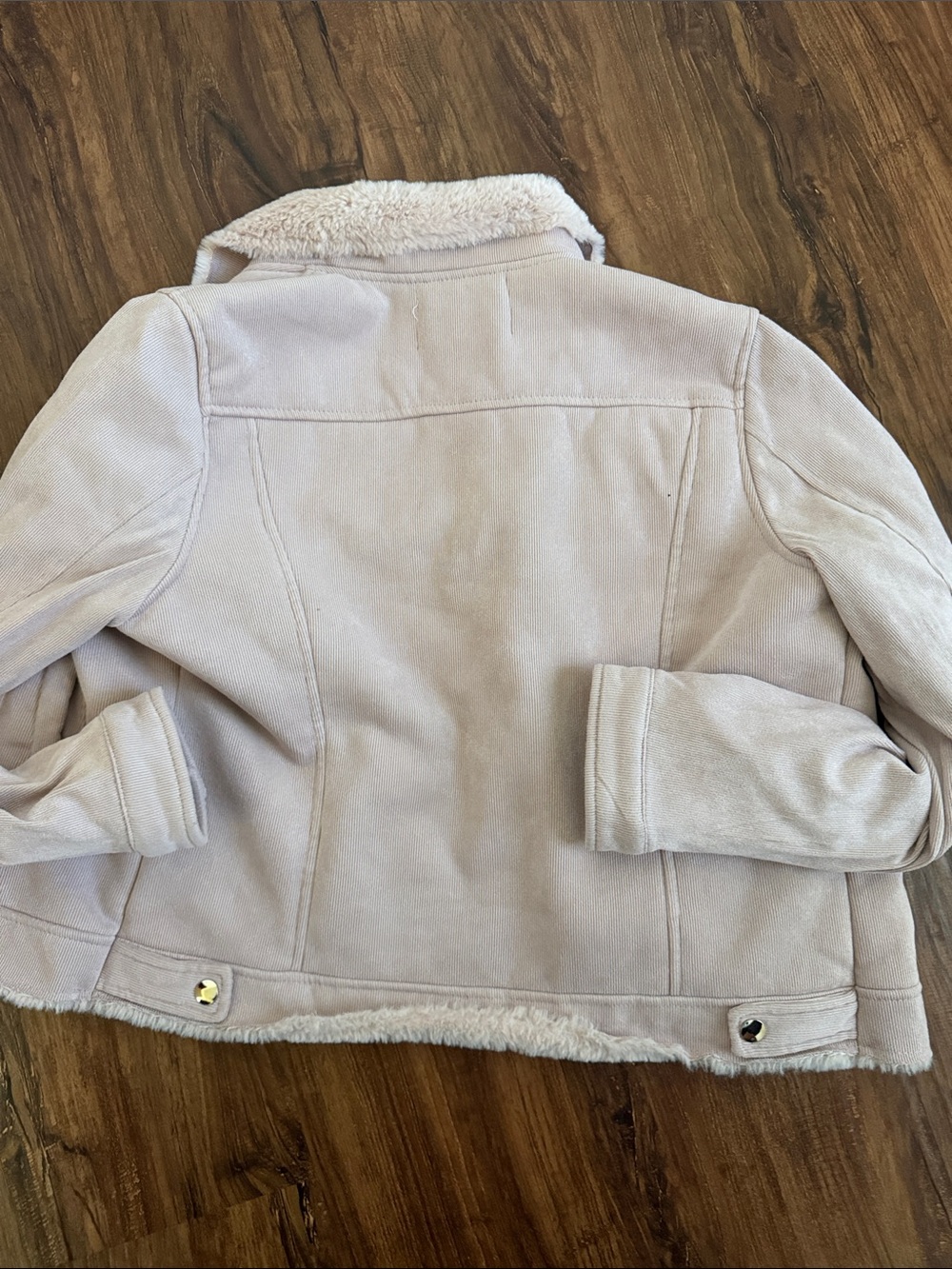 Fashion Nova Plush Faux Suede Jacket in Light Blush - Picture 4 of 4